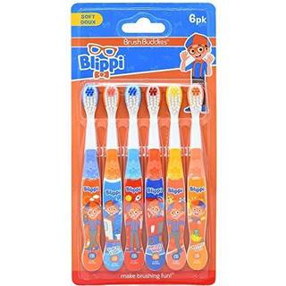 B?rstekammerater Blippi Kids Tooth B?rster Manual Tandb?rster til b?rn Tandb?rste til sm?b?rn 2-4 ?r Blippi B?rne Tandb?rste Soft tandb?rste 6PK