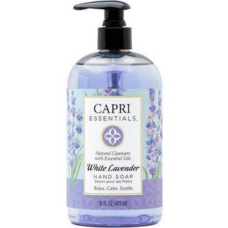 Capri Essentials White Lavendel Natural Hand Soap - Flydende h?nds?be med ?teriske olier - plantebaseret flydende s?be - kemisk -fri h?ndvask s?b