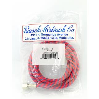 Paasche Airbrush A-1/8-6 6 'Nylon flettet luftslange R?d og sort