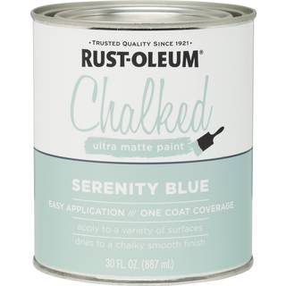 Rust-Oleum 1 Qt-märken 285139 Serenity Blue Chalked Ultra Matte Paint 30 fl oz (Pack of 1)