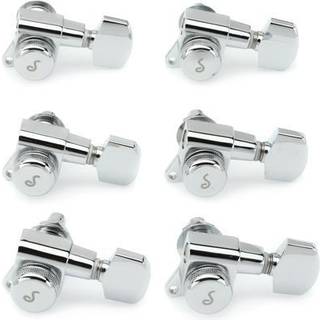 Schaller M6 135 6L locking staggered Chrome Stemmemaskiner til guitar