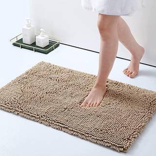 Smiry Luxury Chenille Bath Rug Extra Soft og Absorbent Shaggy Badeværelse Mat tæpper Maskine Vaskbart skridsikre plys tæppeløber til badekarbruse
