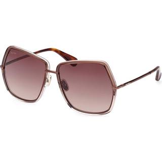 Max Mara Kvinde MM0054 ELSA3 48F Solbriller Metal Brun Brun Geometrisk Normal Skygge