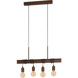 EGLO TOWNSHEND 4 langbordspendel, L70 cm, 4 x E27, antikbrun/sort