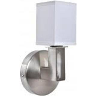 Væglampe DKD Home Decor Sølvfarvet Metal Polyester Hvid 220 V 40 W (12 x 10 x 22 cm)