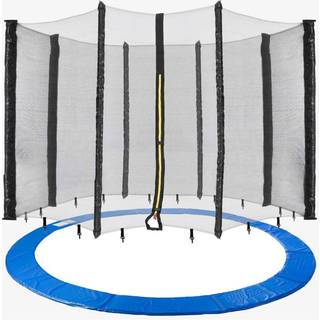 Arebos® Set Edge Cover Blue & Net til 8 stænger & trampolin Ø 396cm - vejrbestandig