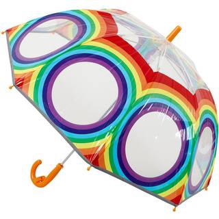 Bruuns Smati paraply m/refleks og fløjte (RAINBOW)
