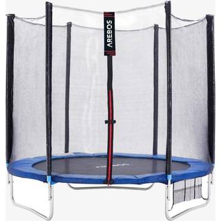 Arebos® Trampolin Ø244cm/8feet - Rund havetrampolin med sikkerhedsnet og stige