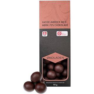 Økoladen Hasselnødder Mørk 72% Chokolade Ø (90 g)