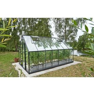 Halls Universal 148 11,5m² Sort  m/3 mm hærdet glas + fundament