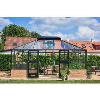 Juliana Grand Oase orangeri 18,8 m², murmodel, antracit, 3 mm hærdet glas