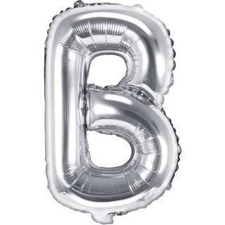 1 stk. Folieballon Bogstav B sølv 35 cm - Perfekt til festlig dekoration