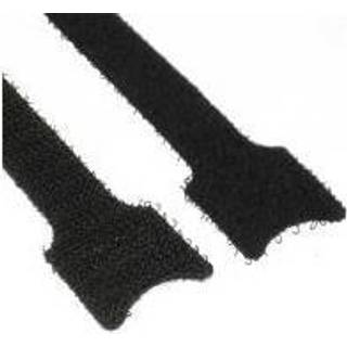 Hook-and-loop velcrobånd / burrebånd, 12 mm. bred | 10 stk. 12x330 | PRIS-MATCH