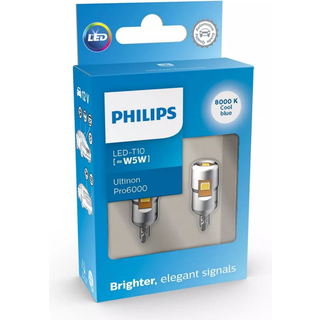 Philips Ultinon PRO6000 SI LED pære W5W 4000K (2 stk.) (R)