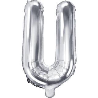 1 stk. Folieballon Sølv U-bogstav 35 cm – Perfekt til Festlig Dekoration