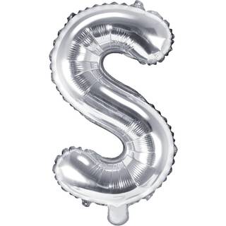 1 stk. Folieballon Bogstav S Sølv 35 cm - Perfekt til Festlig Dekoration & Temaer