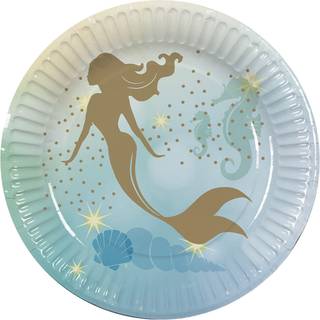 Mermaid paptallerkner, 23 cm