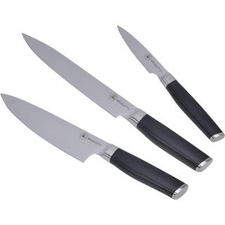 Knivsæt, sort, 3 dele