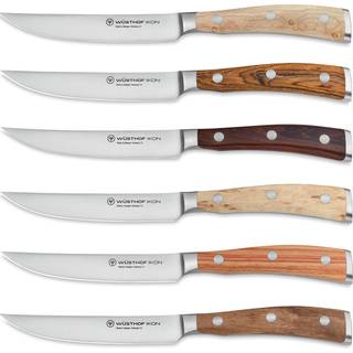 Wüsthof Ikon Steakknive Med Etui - Knivsæt Læder Brun - 1060560601