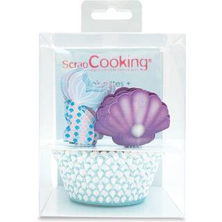 Cupcakesæt med havfrue 24 stk