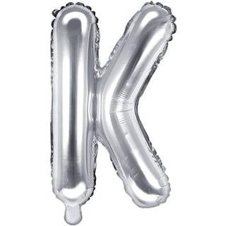 1 stk. Folieballon Bogstav K Sølv 35 cm – Perfekt til Festlig Dekoration