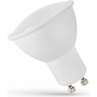 Spectrum 6W LED pære - GU10, 230V, matteret hvid plast - Dæmpbar : Ikke dæmpbar, Kulør : Varm