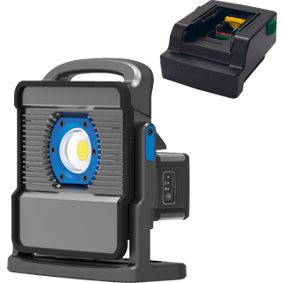 Blue electric arbejdslampe 40w plus line hybrid incl adapter med ophængskrog og gevind