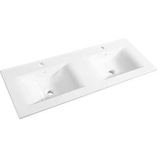 Allibert SOFT double håndvask i hvid keramik, 120 cm