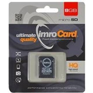 IMRO MicroSDHC 8GB cl.4 med adapter