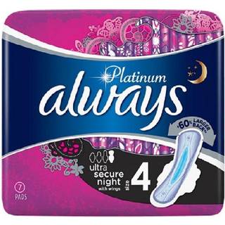Always Platinum Size 4 Secure Night - 7 stk