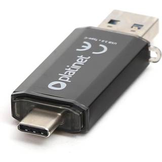 PLATINET USB Stik USB 3.0 + Type-C C-Depo 64GB - Sort