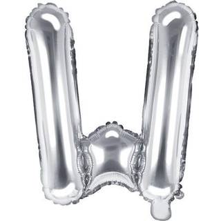 1 stk. Folieballon Bogstav W Sølv 35 cm – Perfekt til Festlig Dekoration