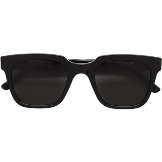 Retrosuperfuture Unisex OQU Giusto Black Solbriller Acetat Sort Sort Firkantet Normal