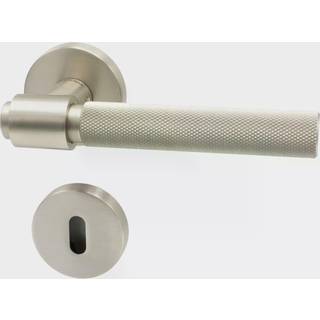 Beslag Design Helix 200 Euro Standard Dørhåndtag Med Nøglehul - Knopper & Beslag Aluminium Rustfrit Look - 751013-41E