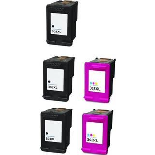 Kompatible blækpatroner HP 303 XL - T6N01AE, 5 stk. rabatpakke 88 ml
