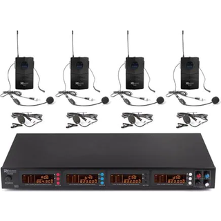 PD504B 4x 50-Channel UHF Wireless Microphone Set with 4 bodypack microphones "B-