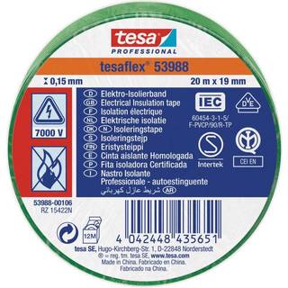 Tesa Isoleringstape vde/iec pvc 10mx15mm grøn