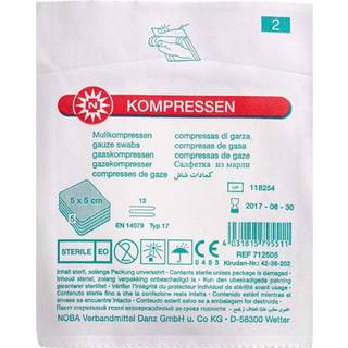 NOBA gazekompres steril 12 lag 5 x 5 cm 5 stk.