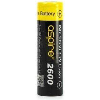 Aspire li-ion rechargeable battery 2600 icr 18650 3.7V