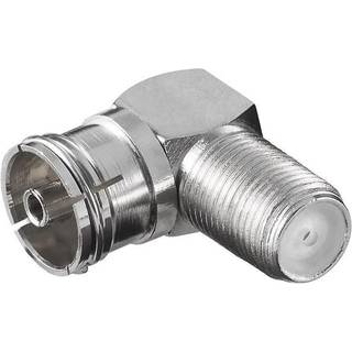 vinkel Adapter: F hun - koxial hun 90° - Zink