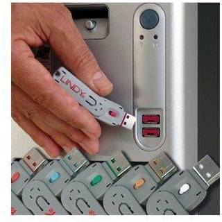 Lindy Port Blocker Usb Green 4-pack