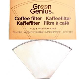 GreenGenius - Genanvendeligt Kaffefilter Str. 6 Af Rustfrit Stål