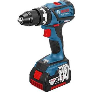 BOSCH GSB 18V-EC Bore-/skruemaskine, 60Nm, brushless + L-Boxx +2x batterier Li-Ion, 18V, 5Ah + oplader