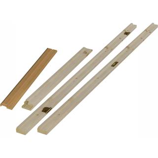 Swedoor snap-in karmsæt med bundstykke i bøg, 121 mm, hvid - 68,6 x 208,9 cm (7x21)