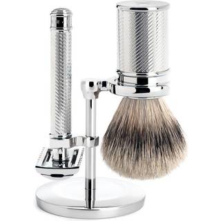Mühle Barbersæt med DE-skraber (åben kam), Barberkost og holder, Traditional