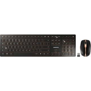 Cherry DW 9000 SLIM US EUROPEAN LAYOUT - Tastatur & Mus sæt - Engelsk - Brun