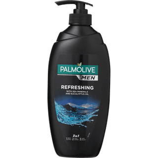 3-i-1 shower gel m. eukalyptusolie og havsalt m. pumpe (På lager i butik)