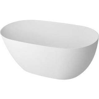 Strømberg Arden fritstående badekar - Materiale Velsten - helstøbt støbemarmor, den er mat hvid 1600x740