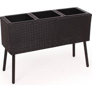 Plantekasse m/3 rum - Sort