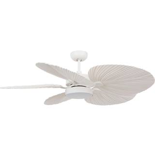 Beacon Lighting loftventilator med lys Bali hvid Ø 132 cm støjsvag Bali, dæmpbar, Hvid/opal, Stue/spisestue, Plast